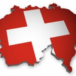 Schweiz Karte 3D Flagge